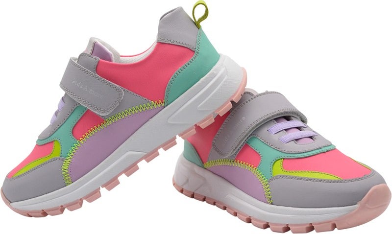 Kids A More Veronica Single Velcro Girls Sneakers Light Grey10  - Image 3
