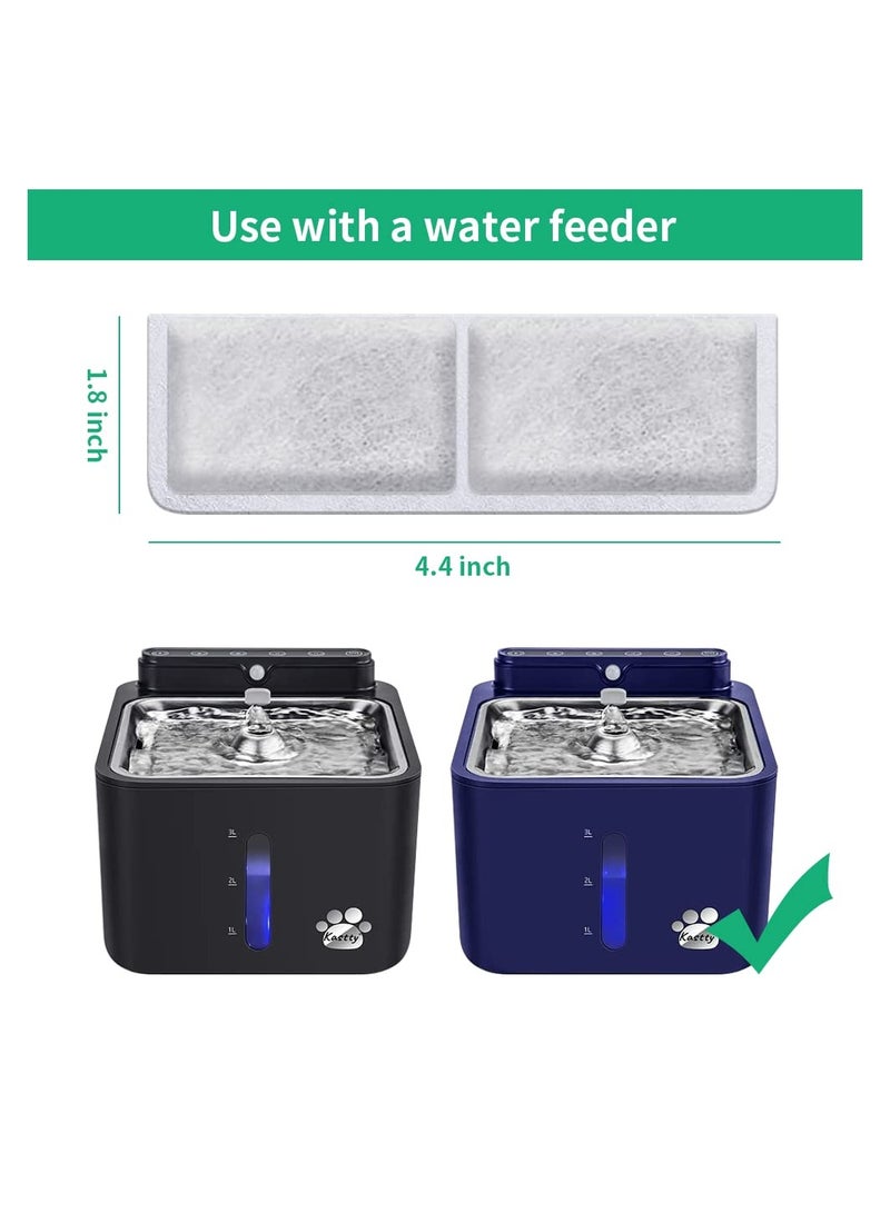 Zikra Cat Water Fountain Filters Units, Replacement Filters Replacement Pump Filters for Operated Cat Water Fountain, Made of Activated Carbon and PP Cotton, Food Grade Water Fountain Filters (8PCS) - Image 2