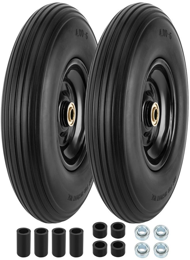 CMOOD - "4.006 Puncture Resistant Tires and Wheels, Wheels and Tires for 13" Wheelbarrow with 5/8" or 3/4" 4.0 Bearings - Image 1