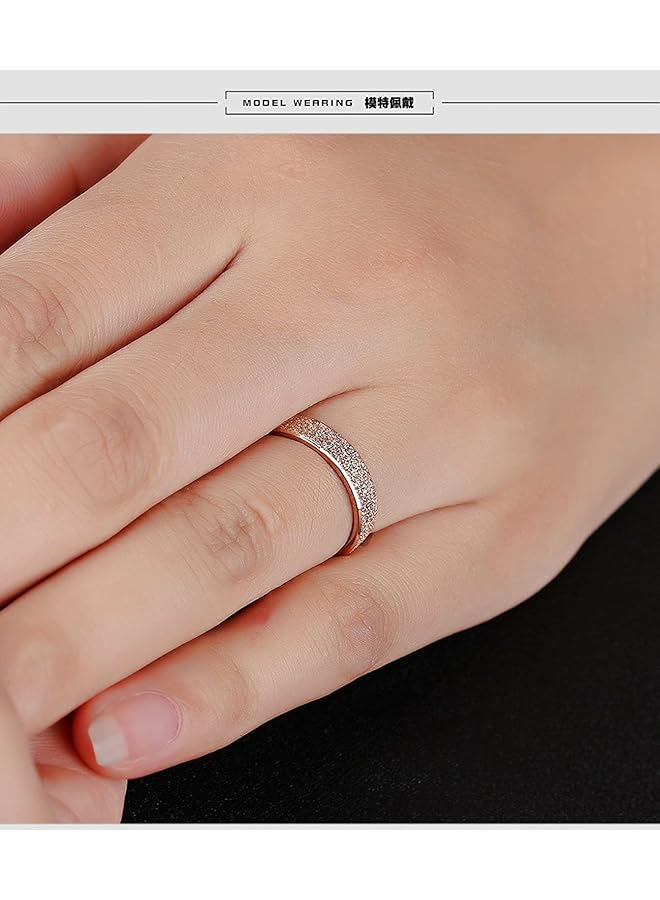 تشيميز أصفر خاتم ستاردست الوردي الذهبي الرائع المصنوع من الفولاذ المقاوم للصدأ للفتيات والنساء - Image 2