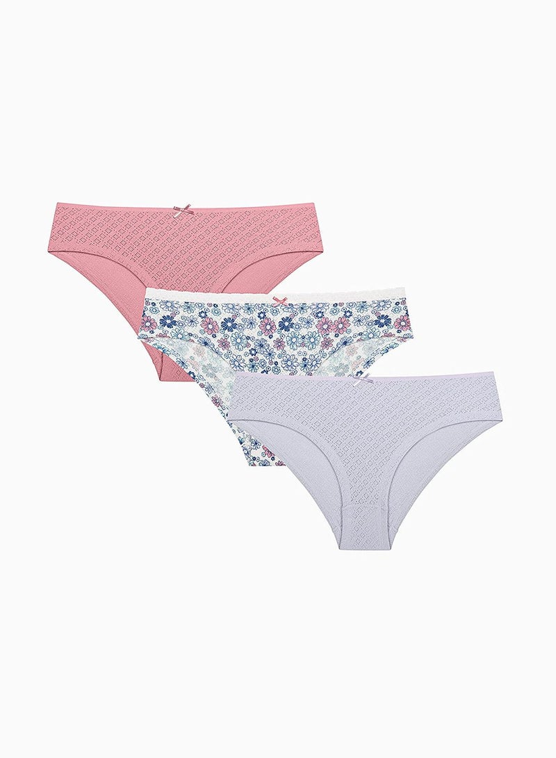 Penti Multicolour Spring Garden Pointel Hipster - Pack of 3 Briefs - Image 1