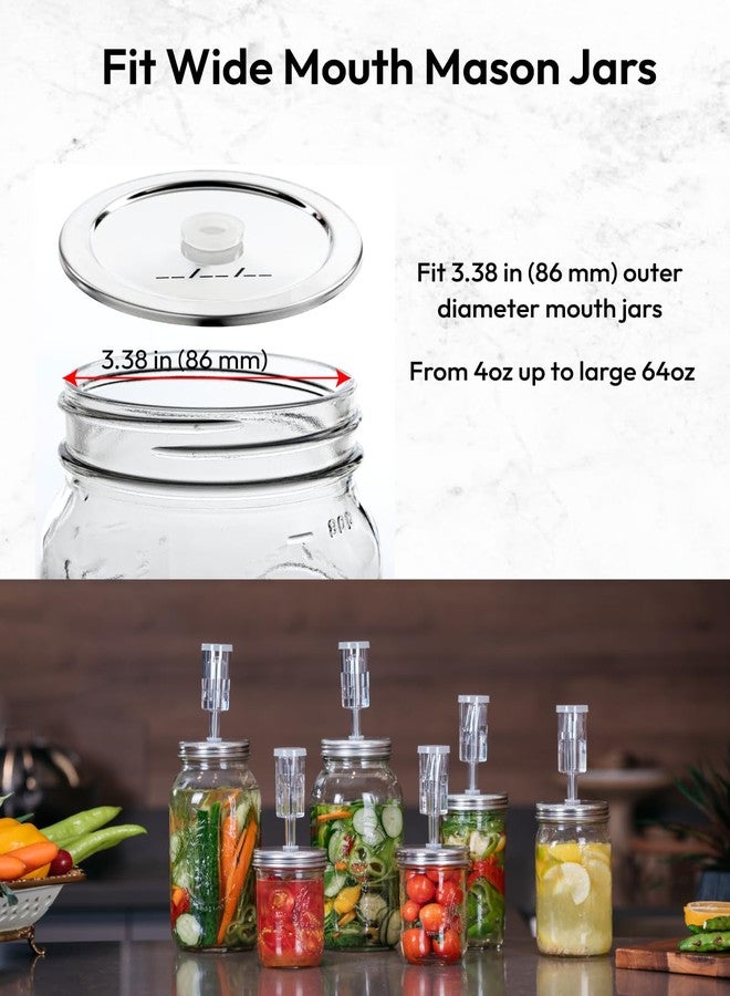Jillmo Fermentation Lids for Wide Mouth Jars, Pack of 6 Fermenting Kit for Making Sauerkraut, Kimchi, Kombucha (NO Jars) - Image 3