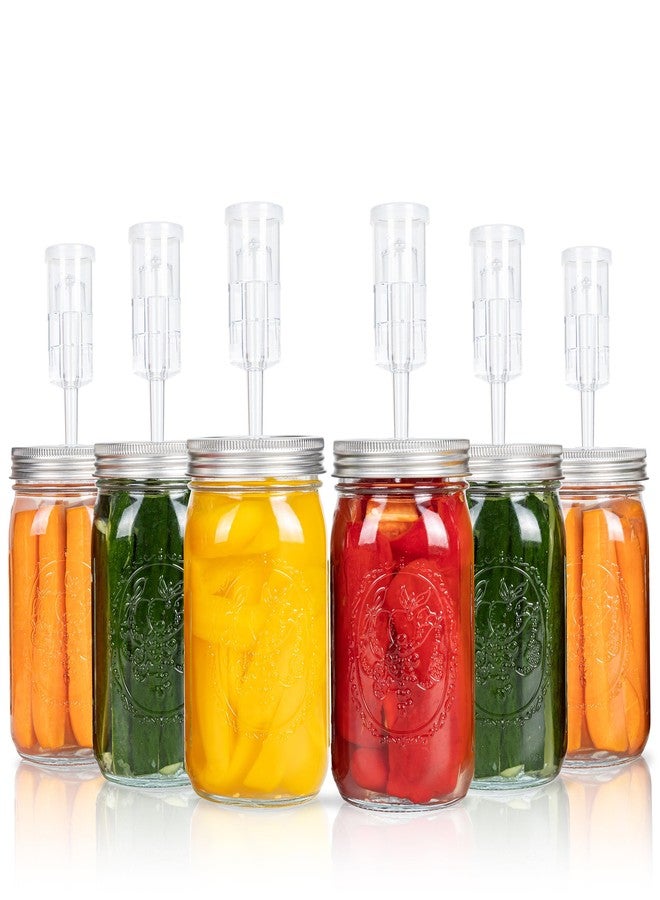 Jillmo Fermentation Lids for Wide Mouth Jars, Pack of 6 Fermenting Kit for Making Sauerkraut, Kimchi, Kombucha (NO Jars) - Image 1