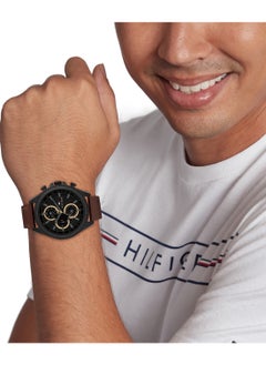 TOMMY HILFIGER TOMMY HILFIGER ROUND ANALOG MEN'S BLACK CASE WATCH - 1792164  - Image 4