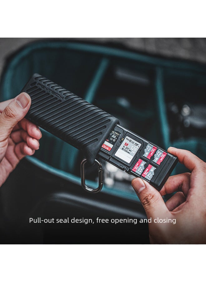 بجي تك صندوق تخزين بطاقات الذاكرة Pgytech لبطاقات SD/TF، يوفر قراءة وكتابة عالية السرعة، مثالي لمعدات التصوير وملحقات الطائرات بدون طيار - Image 3