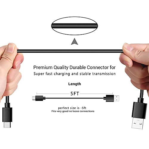 WZHENB USB C Fast Wall Charger Charging Cable Cord Compatible for Sonos Roam Speakers Replacement Power Charger (5 Ft Black) - Image 5