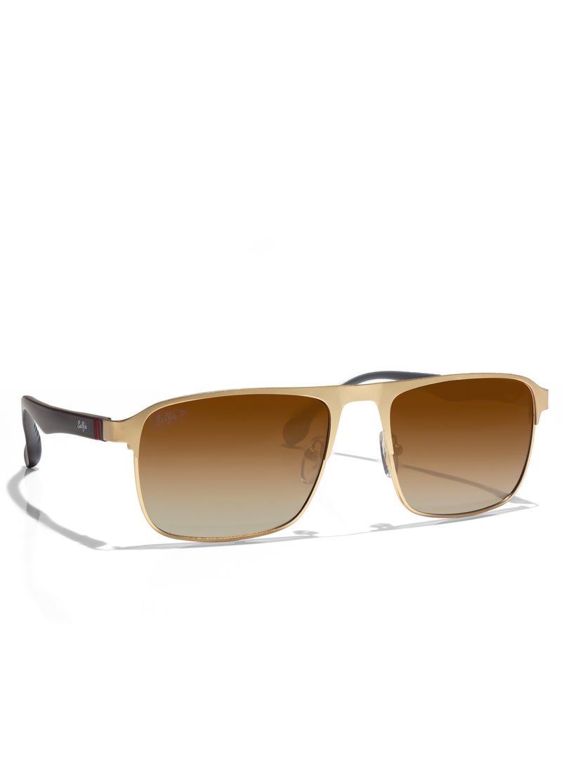 selfie Selfie Polarized Brown Lense Metal Gold Frame Sunglasses, SE8211-C3  - Image 3