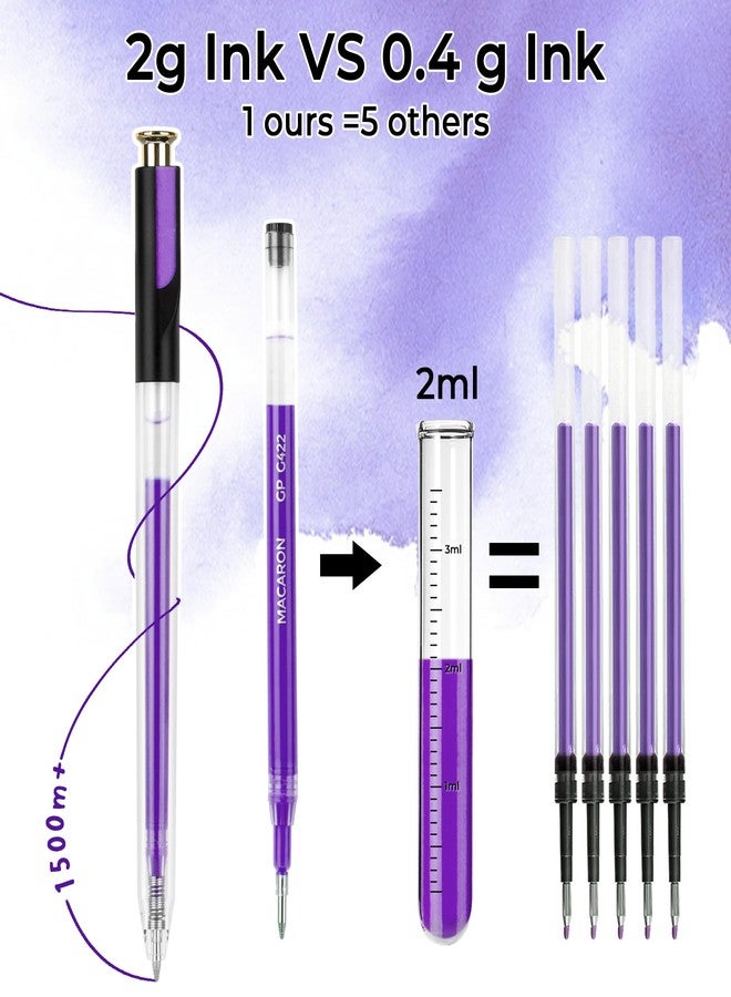 ZSCM Retractable Neon Gel Pens, 7 Colors Large Capacity Ultra Fluorescent Gel Ink Pens for Adult Coloring, 1.0 mm Fine Point Smooth Writing Color Pen for Highlighting Note Taking Aesthetic Art Supplies - Image 3