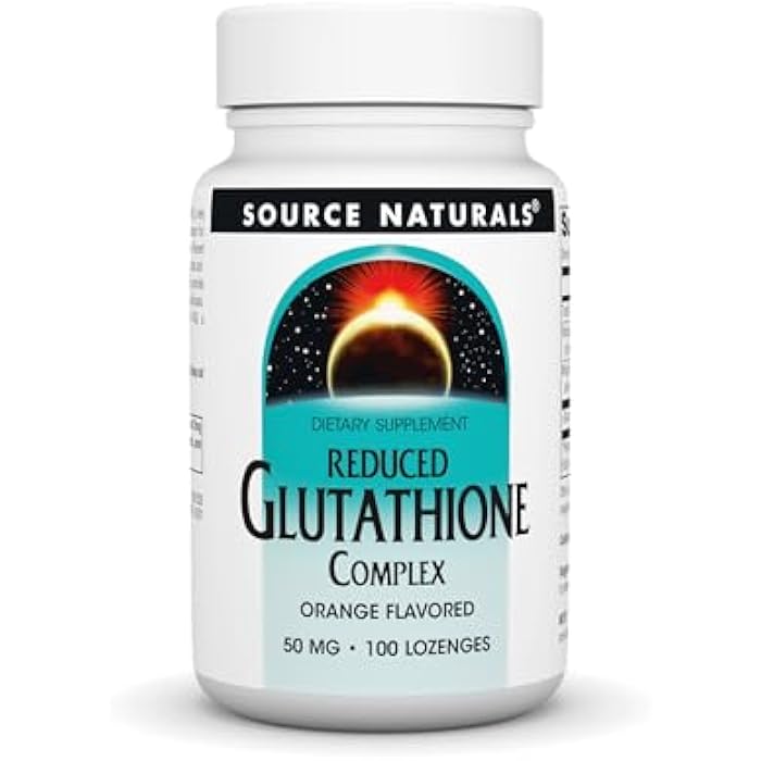 Source Naturals Reduced Glutathione Complex Orange Flavored - 50 mg -100 Lozenges - Image 1