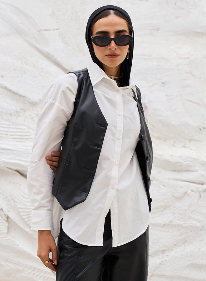 Black Leather Vest