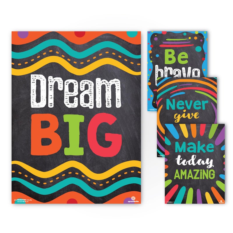 Sproutbrite Classroom Decorations - Motivational Posters for Teachers - inspirational Bulletin Board and Wall Decor for Pre School, Elementary and Middle School - Image 3