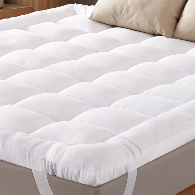 Niagara Sleep Solution Ultra Soft Full Size Mattress Topper - Cloud-Like Mattress Pad for Back Pain Relief - Breathable Cooling Material for Hot Sleepers, White - Image 1