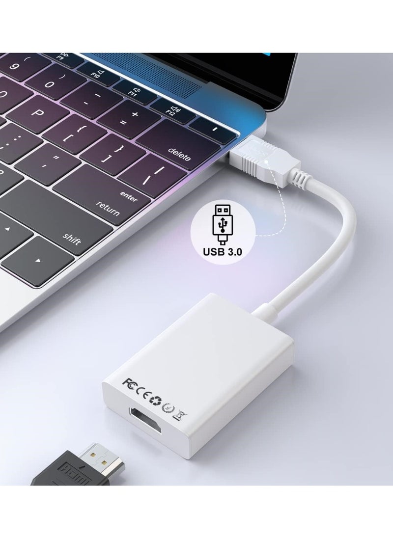 ماركة غير محددة محول USB 3.0 إلى HDMI – كابل تحويل فيديو وصوت بدقة Full HD 1080 بكسل، متوافق مع أجهزة ويندوز وأندرويد  - Image 3