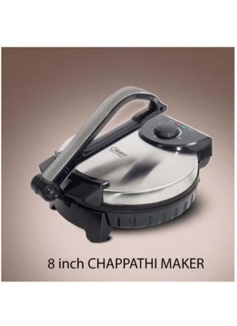 8-Inch Electric Chapati Maker 900W CK2430 – Non-Stick Roti & Tortilla Press – Fast Heating Flatbread Maker for Home Use – Cool-Touch Handle, Dual Indicator Lights – Easy to Clean, Vertical Storage, Compact Design – Ideal for Chapati, Tortilla, Roti, Pita