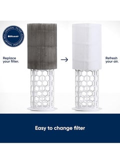Blueair Particle + Carbon Filter | Replacement Filter for Blue 3210/411/Joy S models, Removes 99.97% of Airborne Particles, Odor, Smoke, Easy Replacement, 6-12 months of use - White - 1pc  - Image 3