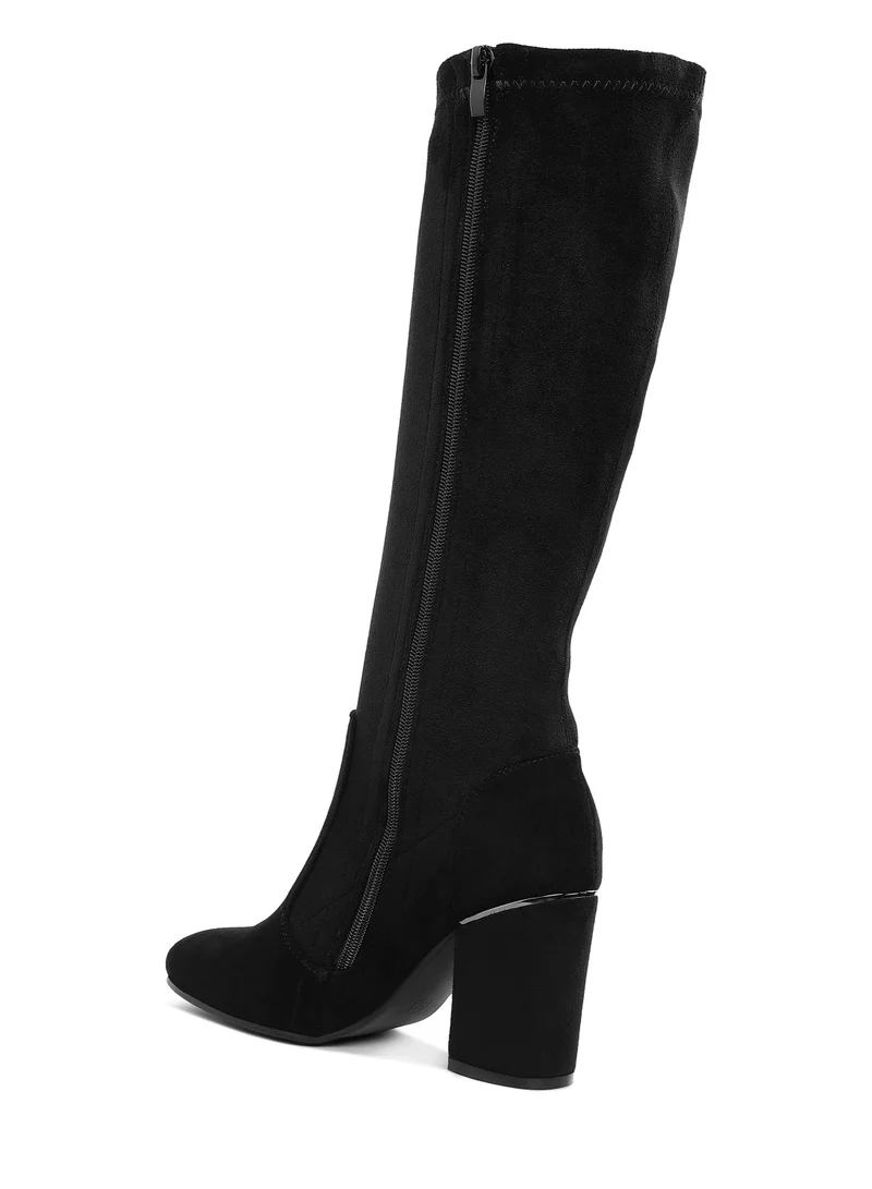 London Rag Microfiber Calf Boots in Black
