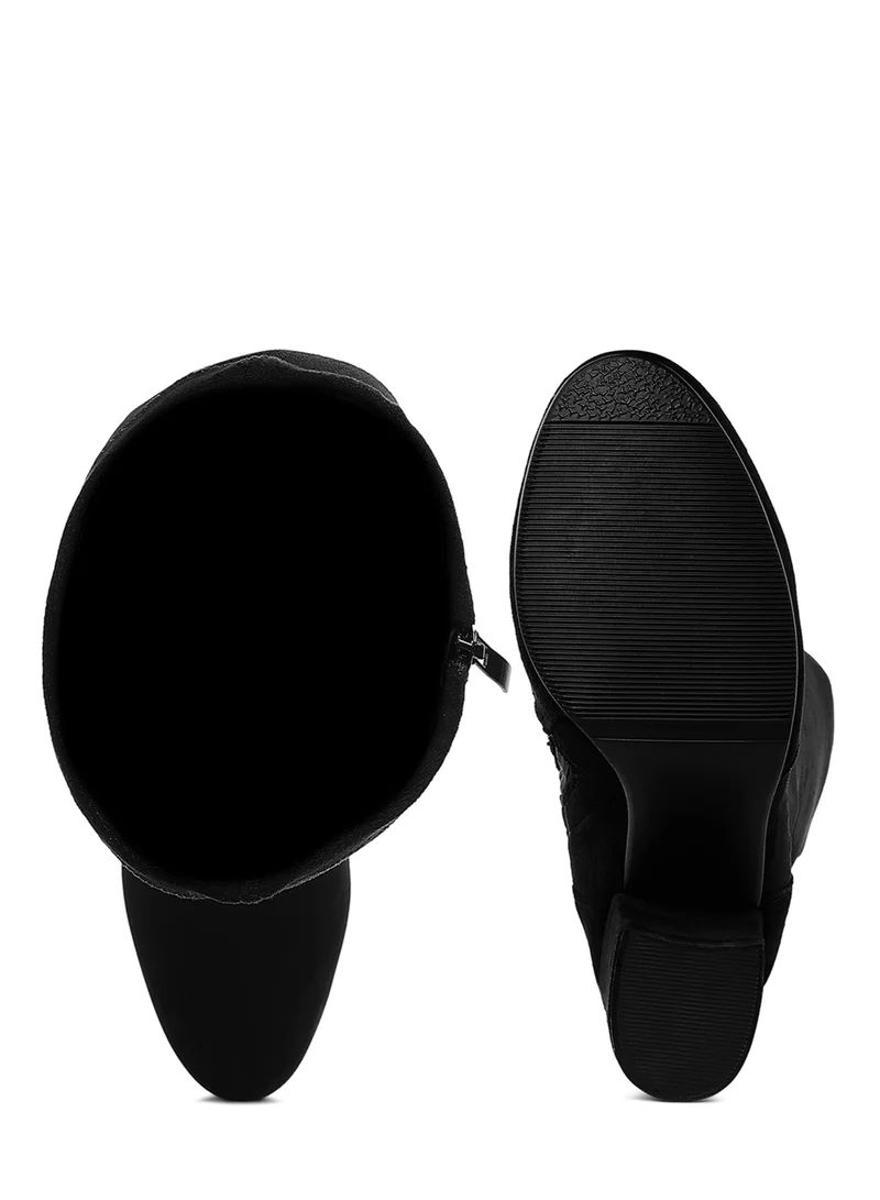 London Rag Microfiber Calf Boots in Black