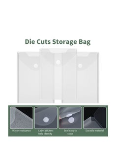 Excefore 12 Pack Stamp and Die Storage Pockets, Transparent Plastic Folders, Clear Plastic Envelopes Storage Bag, Suitable for DIY Scrapbooking Paper Card Craft Cutting Dies for Card Making  - Image 3