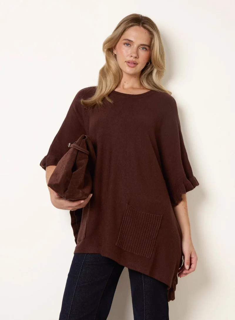 Frill Detail Pocket Cape