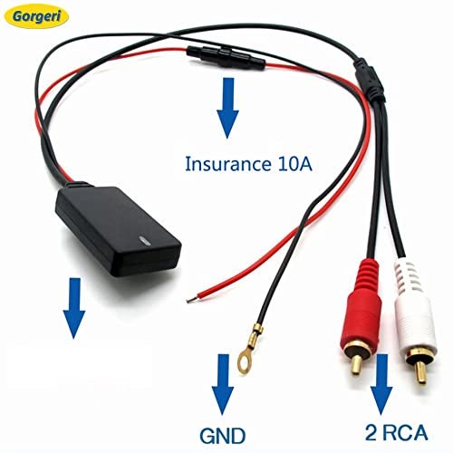 Gorgeri Bluetooth Car AdapterUniversal Bluetooth AUX Receiver Module 2 RCA AUX‑in Adapter for Car Audio - Image 5