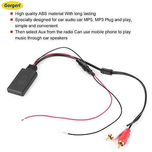 Gorgeri Bluetooth Car AdapterUniversal Bluetooth AUX Receiver Module 2 RCA AUX‑in Adapter for Car Audio - Image 4