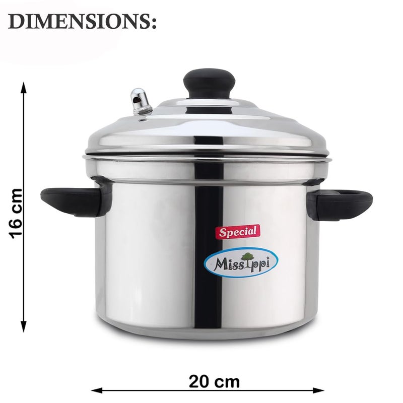 Missippi Missippi 24 Cavity 6 Plate Idli Cooker, 24 Idli Maker Stainless Steel Idli Maker 24 Cavity Stainless Steel Idly Pot (6 Plate 24 Idli) - 6 ICM + Lifter  - Image 3