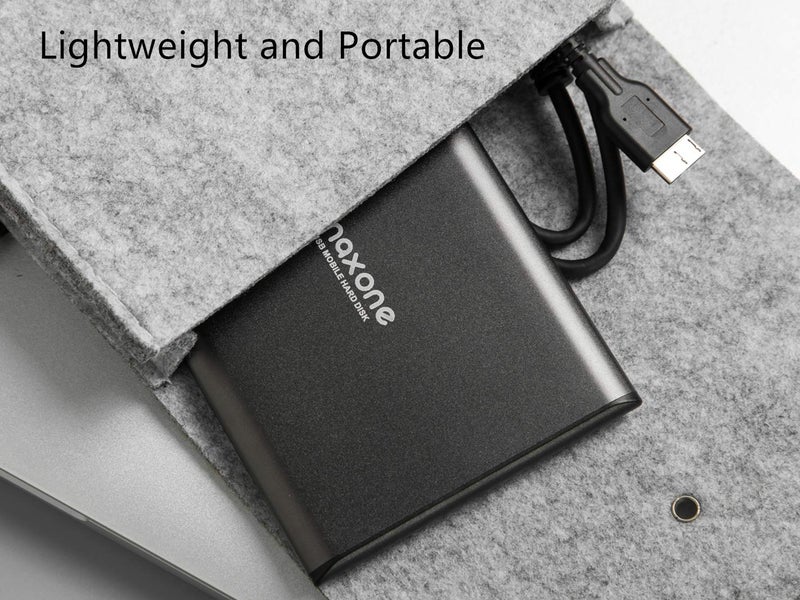 Maxone 500GB Ultra Slim Portable External Hard Drive HDD USB 3.0 Compatible with PC, Laptop, Charcoal Grey - Image 3