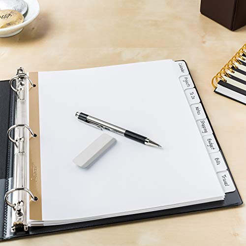 Avery 8-Tab Binder Dividers, Write & Erase White Big Tabs, 1 Set (23078) - Image 5