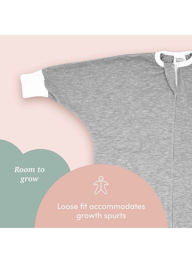 SleepingBaby Flying Squirrel Wearable Cotton Blanket With Noslip Cuffs For Toddlers Comfortable Sleepwear Heather Grey 1224 Months - Image 4