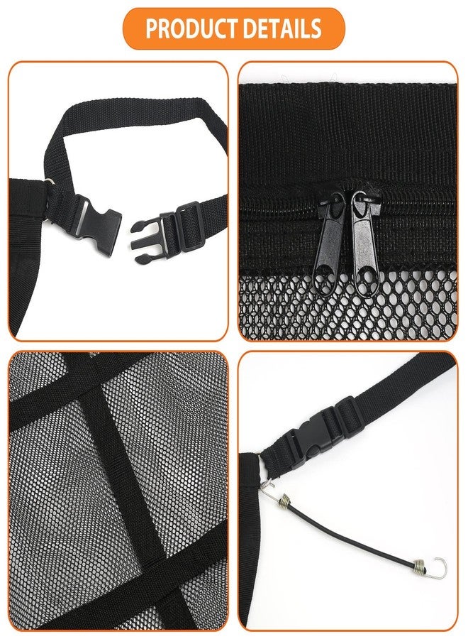 Choicons Dog Car Net Barrier,Universal Fit Sturdy Double-Layer Mesh 31.5"x23.6" Car Ceiling Cargo Net Pocket with Flexible Bungee Cords for Seat Movement Easy to Install - Image 3