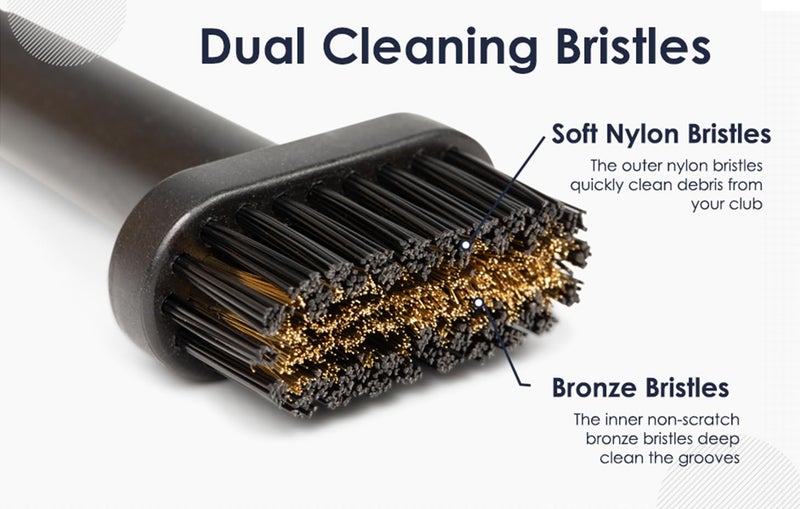 Dynasty Golf Mini Golf Club Brush - Premium Golf Brush Tool for Effective Cleaning, Durable Golf Club Cleaner Brush with Retractable Cord and Sturdy Bristles - Golf Brush and Groove Cleaner in One - Image 3