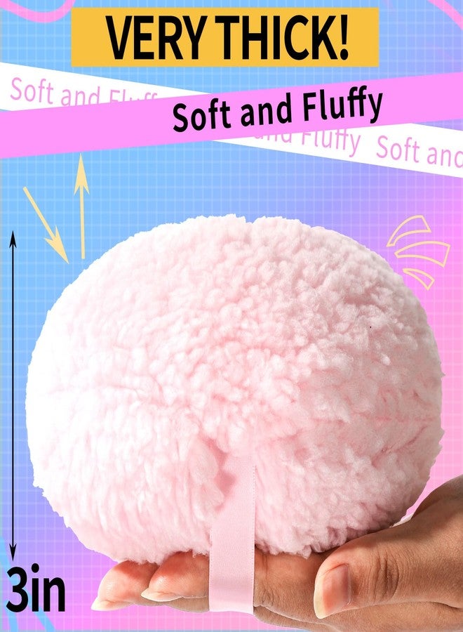 Gootaimi Powder Puff, 6" Powder Puff for Body Powder, Body Powder Puff, Fluffy Soft Body Powder Puff and Container, Extra Large Women Pink - Image 2