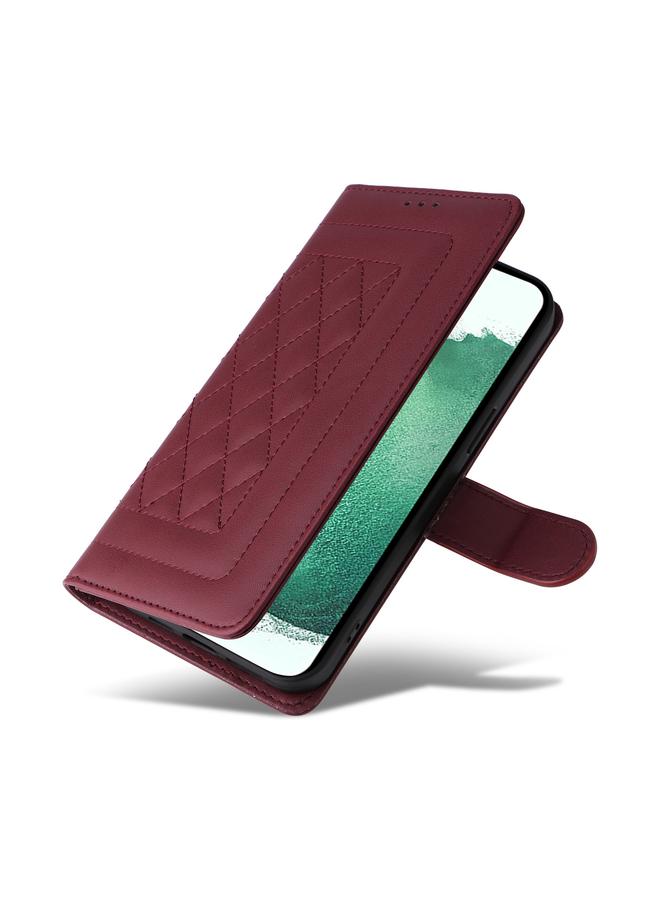 S-TOP Case For Samsung Galaxy S22+ 5G Diamond Lattice Leather Flip Phone Case - Image 5