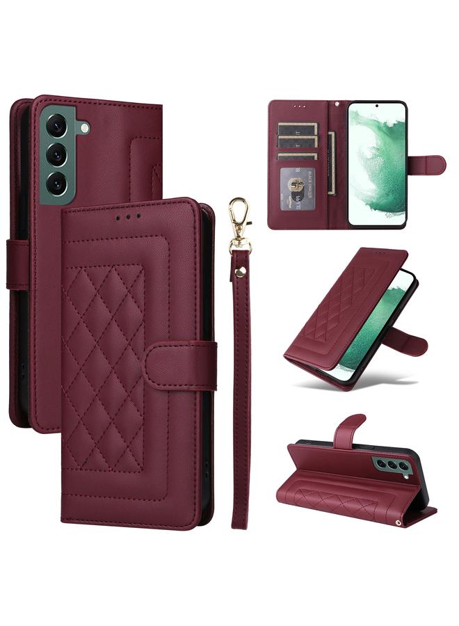 S-TOP Case For Samsung Galaxy S22+ 5G Diamond Lattice Leather Flip Phone Case - Image 1