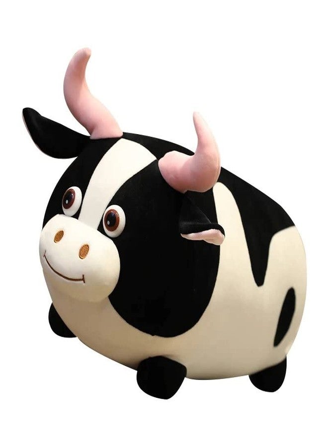 Tickles Cartoon Cow Plush Soft Stuffed Toy Animal Sleeping Pillow Cushion for Kids Room (Size: 30 cm Color: White and Black) - Image 1