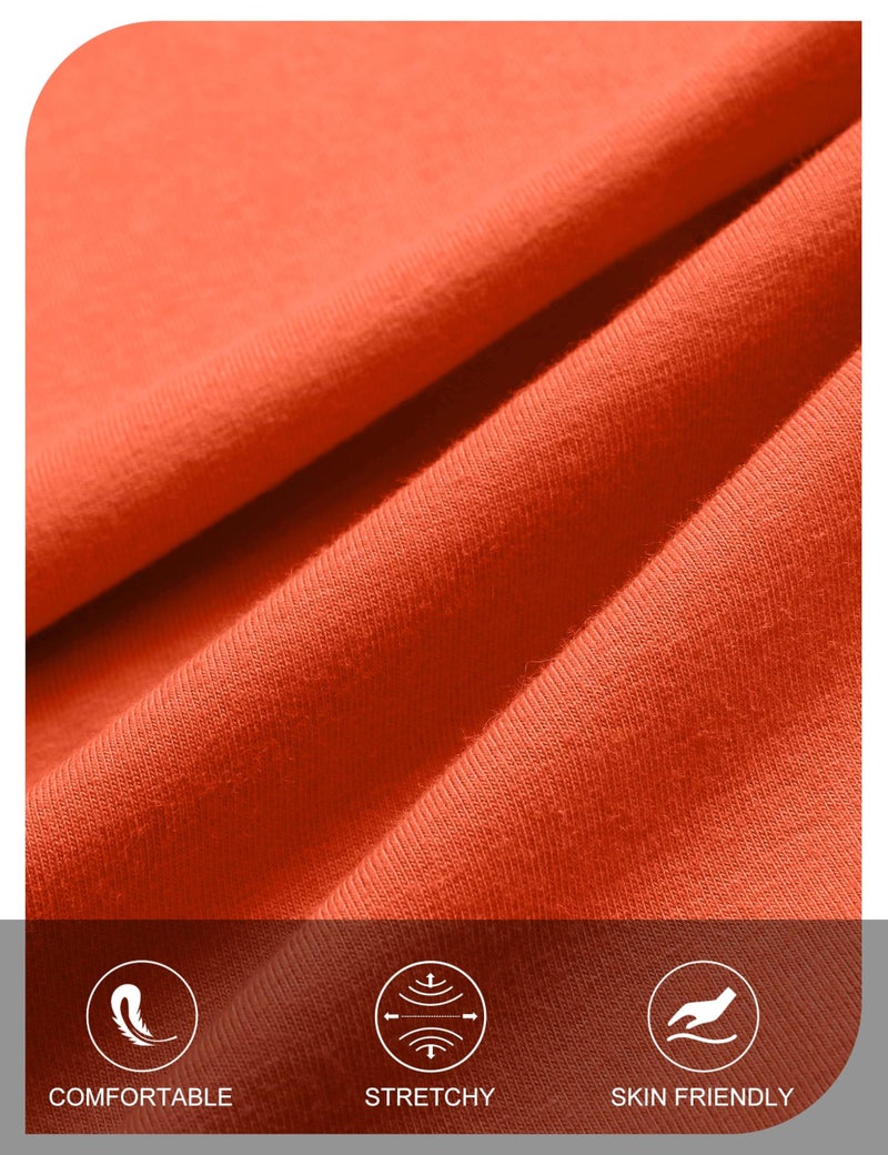 MEROKEETY Summer Spring Maxi Dresses for Women 2026 Casual Vacation Crew Neck Short Sleeve Long T Shirt Dress with Pockets, Brick Red, Large - Image 5