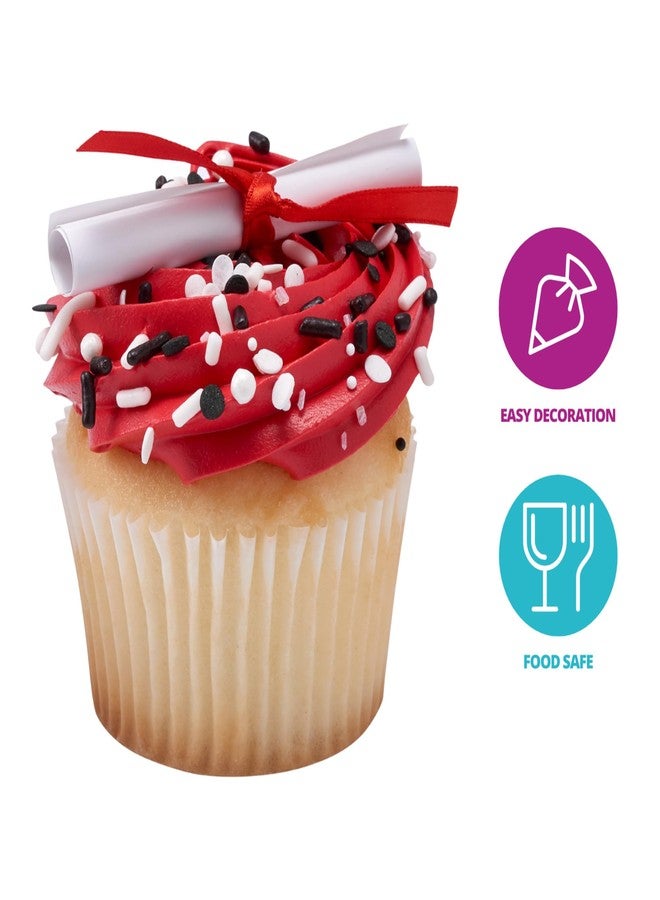 ديكوباك زينة كب كيك التخرج من ديكوباك | عبوة من ٢٤ قطعة | زينة كب كيك ورقية لحفلات التخرج والاحتفالات، آمنة للطعام - عبوة من ٢٤ قطعة - Image 2