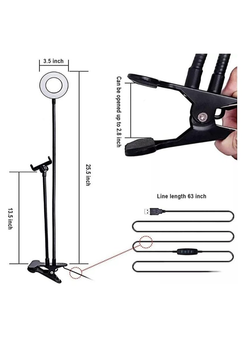 ELTRAZONE - Professional Live stream Selfie Ring Light with mobile Phone Holder Stand for Live StreamMakeup , - Image 1