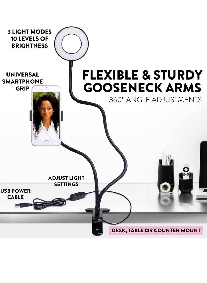 ELTRAZONE - Professional Live stream Selfie Ring Light with mobile Phone Holder Stand for Live StreamMakeup , - Image 1
