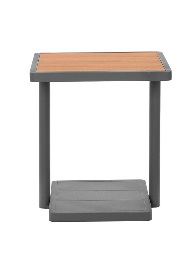 Homez Outdoor Patio Set of 7 Pieces Made of HighQuality Aluminum WhiteBrown - Image 5