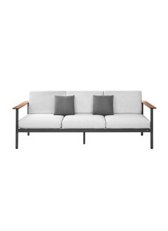 Homez Outdoor Patio Set of 7 Pieces Made of HighQuality Aluminum WhiteBrown  - Image 2