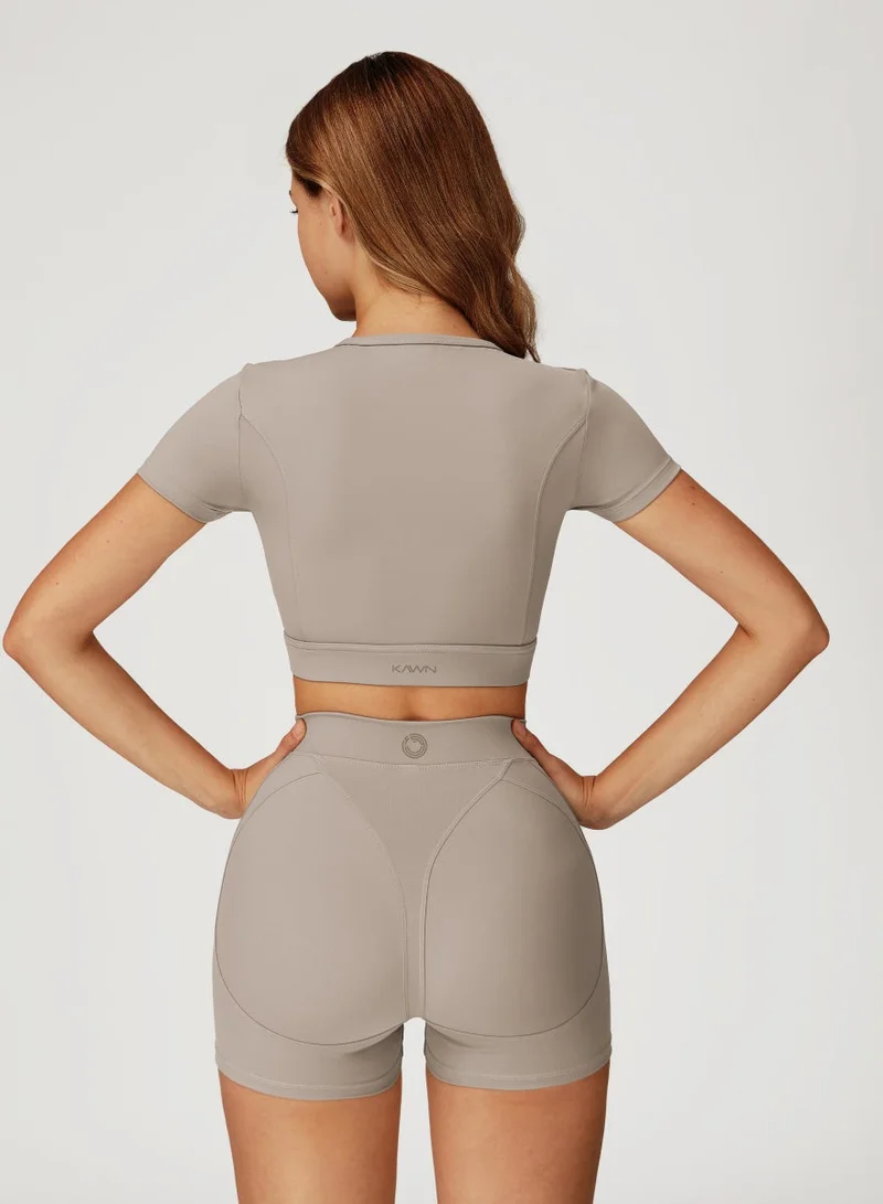 KAWN.YOGA Round Neck Crop Top