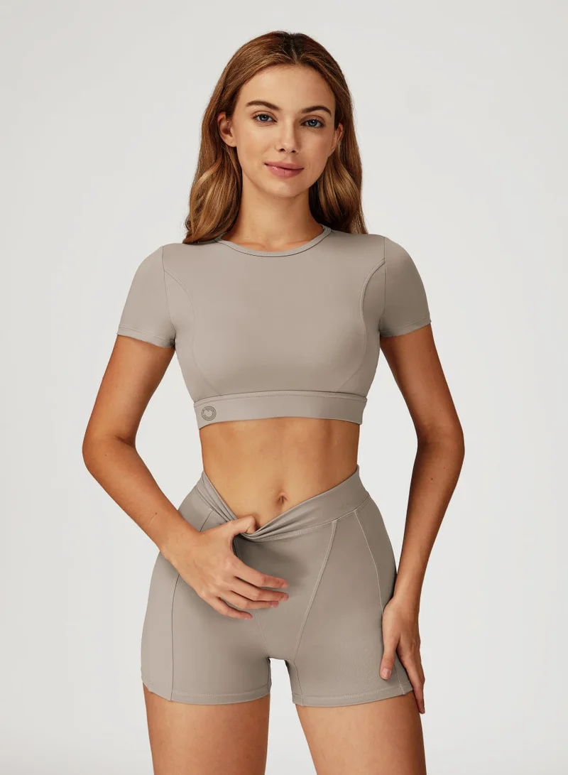KAWN.YOGA Round Neck Crop Top