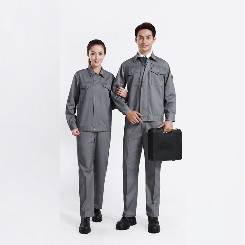 Factory direct wholesale autumn and winter long sleeve wear-resistant overalls factory workshop building reflective strip labor protection suit Red (set) - Image 4