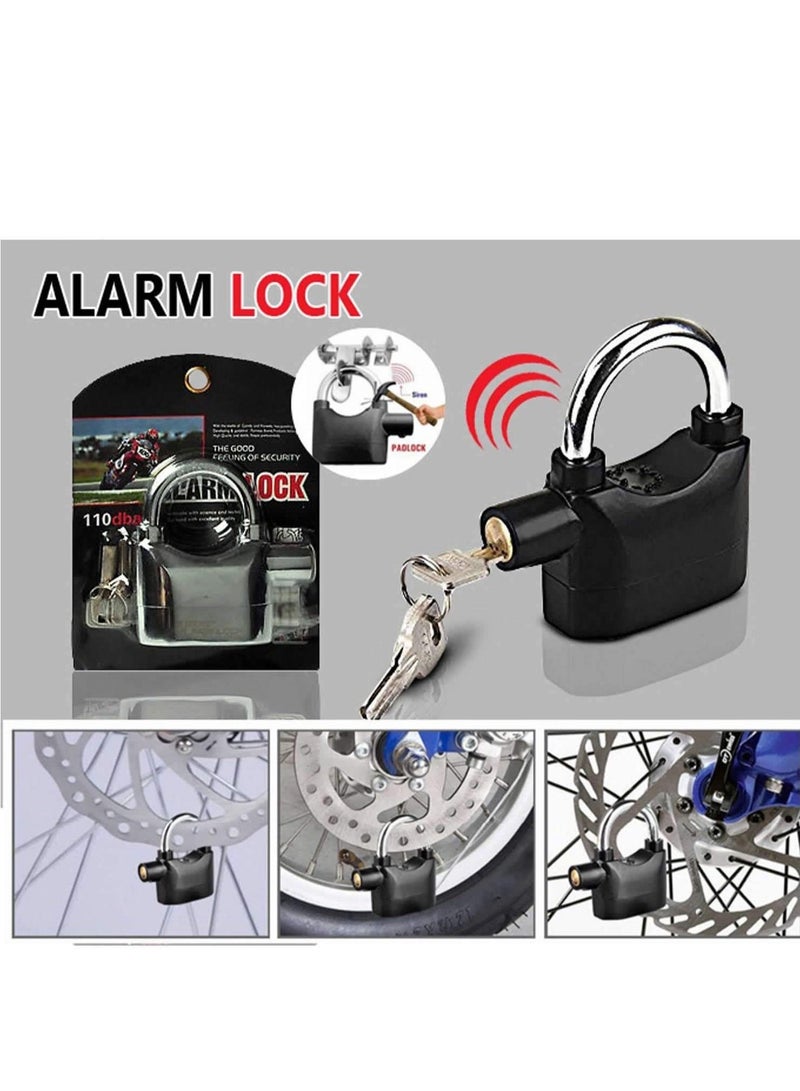 NTECH New Security Pad Lock With Electronic Touch Siren Alarm Lock  Alarm Safety Lock (Black) - Image 4