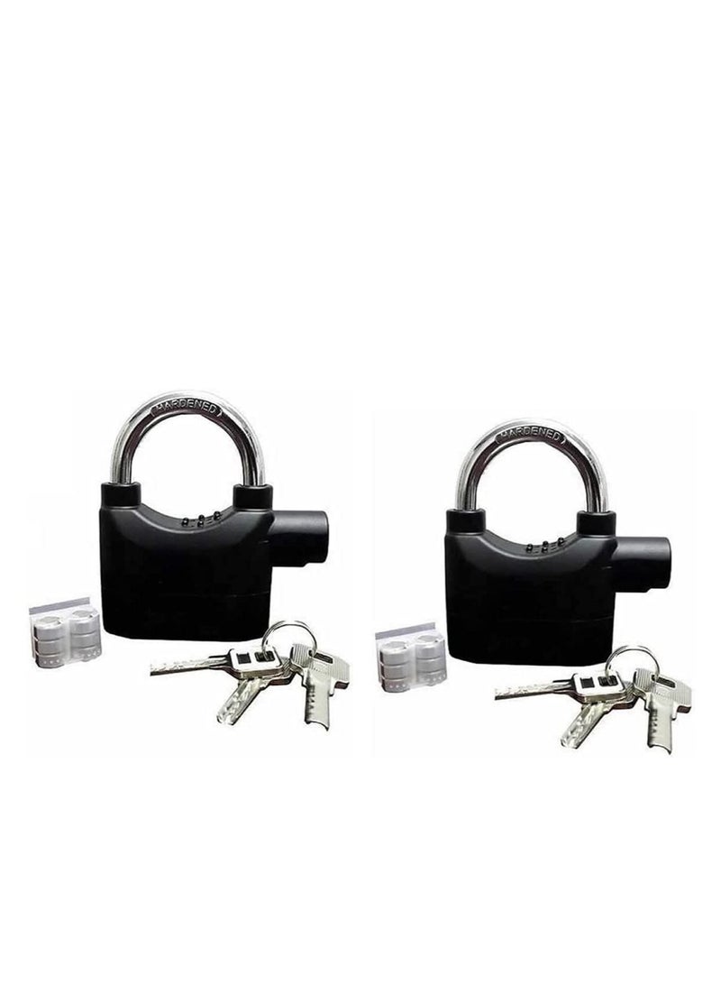 NTECH New Security Pad Lock With Electronic Touch Siren Alarm Lock  Alarm Safety Lock (Black) - Image 1