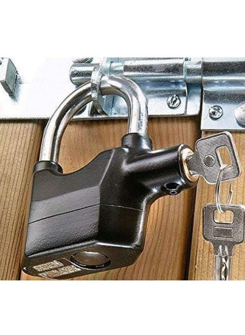 NTECH New Security Pad Lock With Electronic Touch Siren Alarm Lock  Alarm Safety Lock (Black) - Image 3