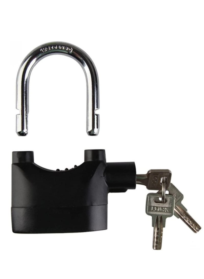 NTECH New Security Pad Lock With Electronic Touch Siren Alarm Lock  Alarm Safety Lock (Black) - Image 2