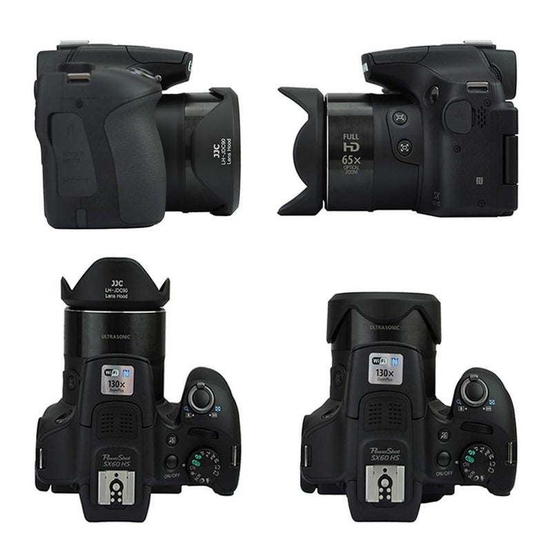 JJC Reversible Lens Hood Shade Protector for Canon PowerShot SX70 HS and SX60 HS Camera Replaces Canon LH-DC90 - Image 4