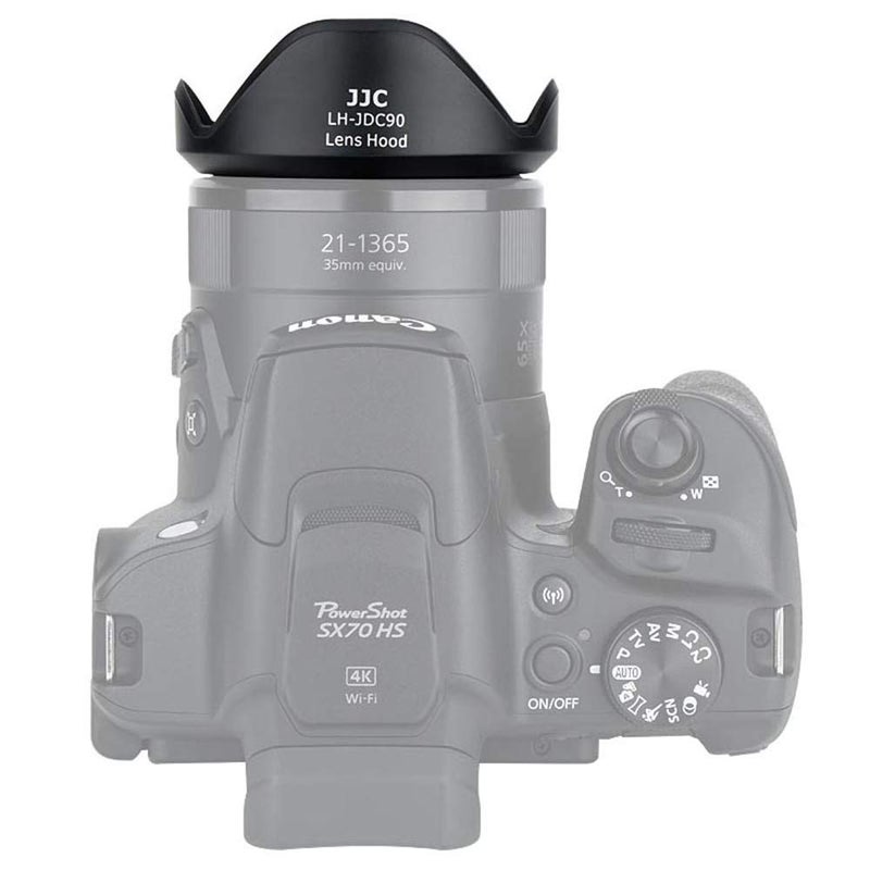 JJC Reversible Lens Hood Shade Protector for Canon PowerShot SX70 HS and SX60 HS Camera Replaces Canon LH-DC90 - Image 5